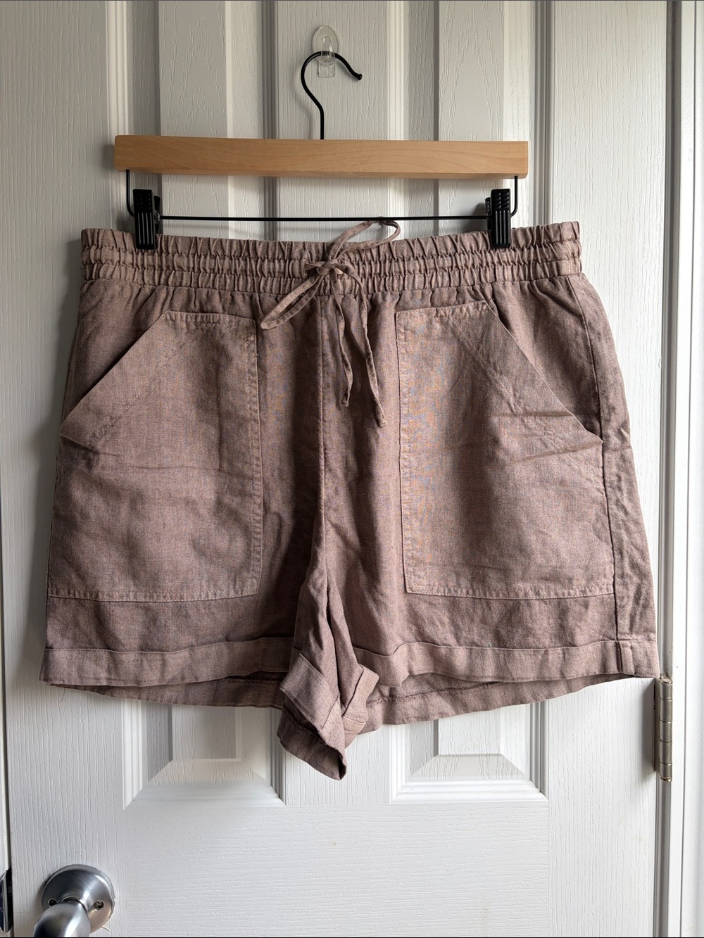 Universal Thread Linen Blend High-Waist Drawstring Shorts Size Large